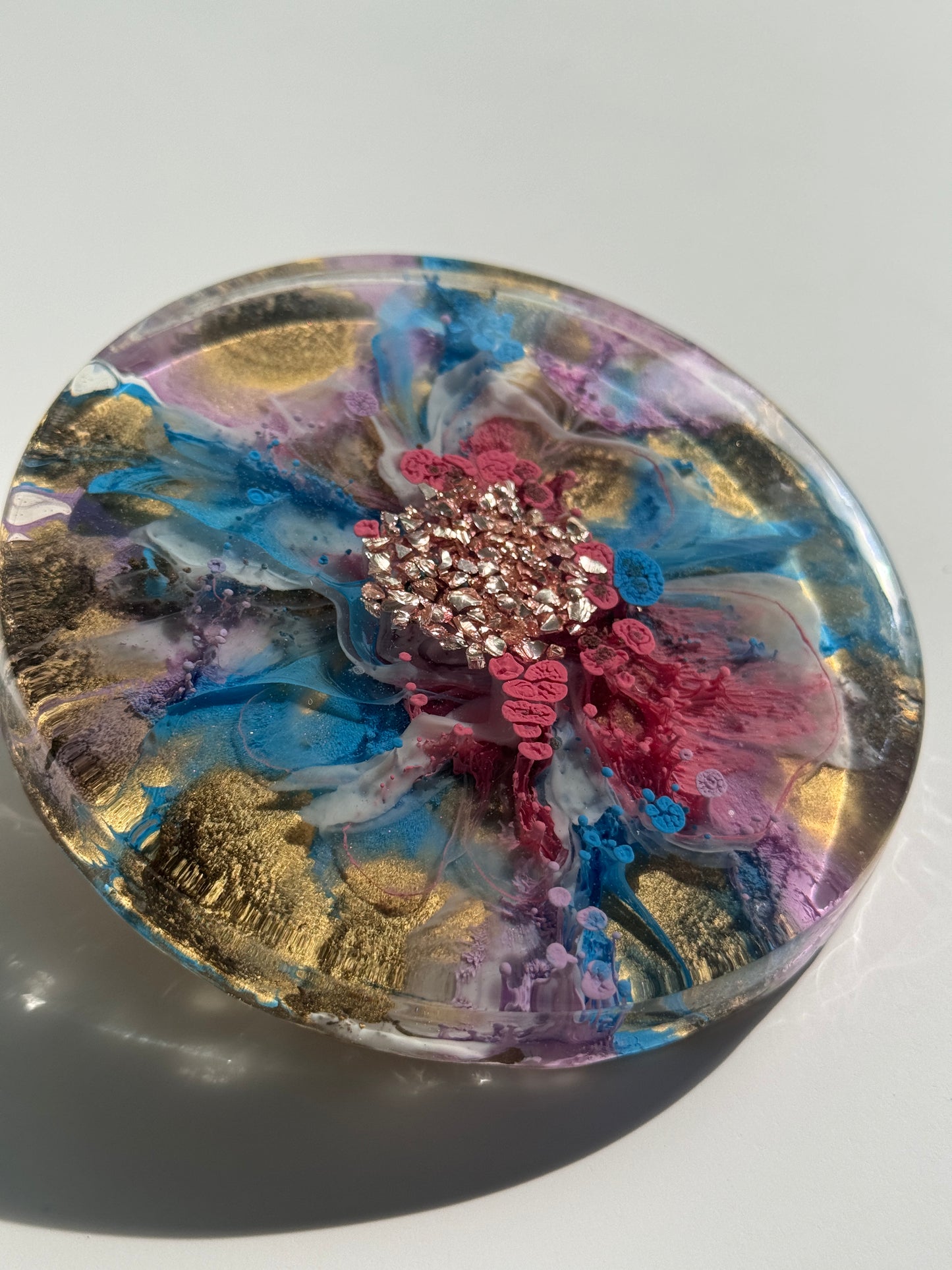 Resin Coaster Petri alcohol inks