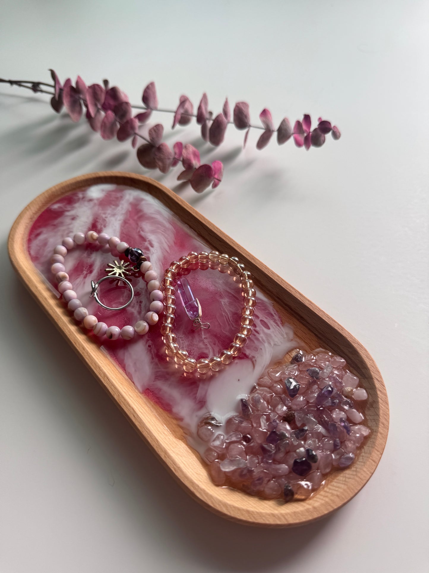 Trinket dish pink ocean